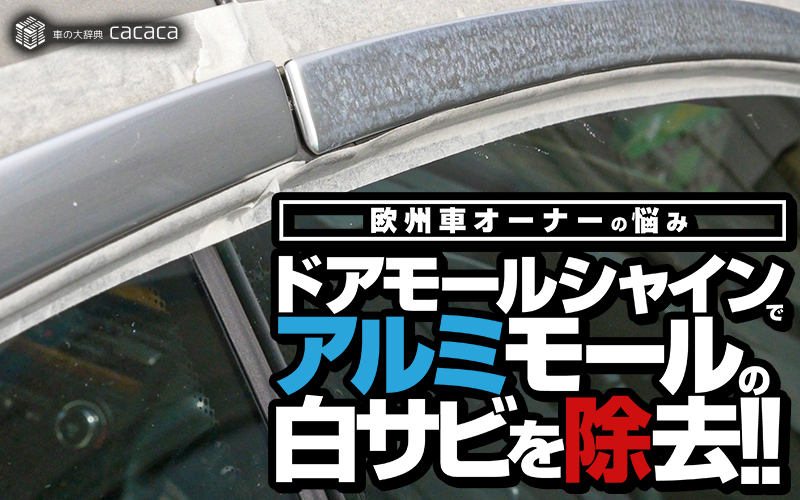 欧州車の天敵 アルミモールの白サビを ドアモールシャイン で除去 車の大辞典cacaca